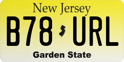 NJ license plate B78URL