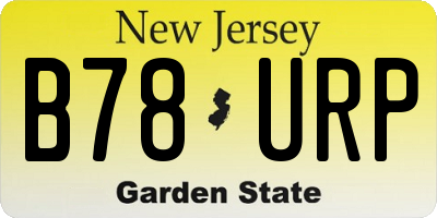 NJ license plate B78URP