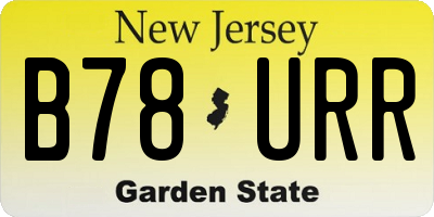 NJ license plate B78URR
