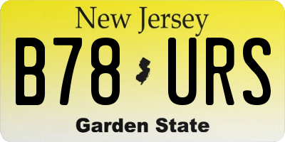 NJ license plate B78URS