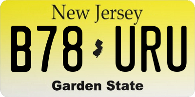 NJ license plate B78URU