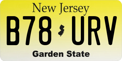 NJ license plate B78URV