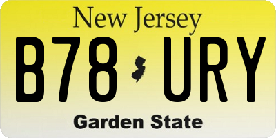 NJ license plate B78URY