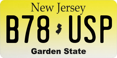 NJ license plate B78USP