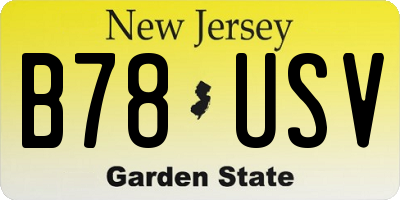 NJ license plate B78USV