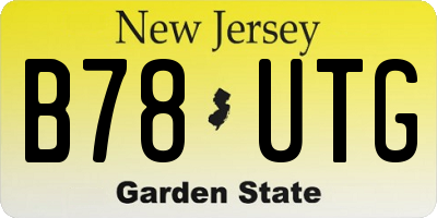 NJ license plate B78UTG