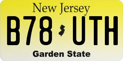 NJ license plate B78UTH