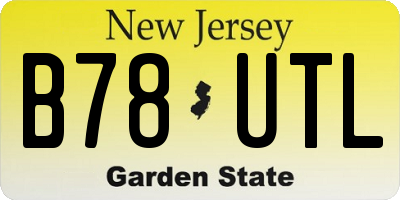 NJ license plate B78UTL