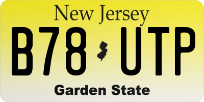 NJ license plate B78UTP