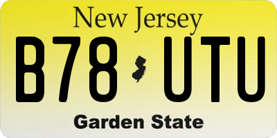 NJ license plate B78UTU