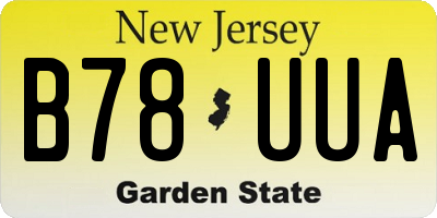 NJ license plate B78UUA