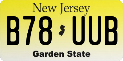 NJ license plate B78UUB