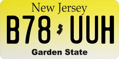 NJ license plate B78UUH