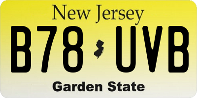 NJ license plate B78UVB
