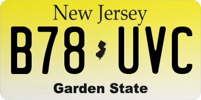 NJ license plate B78UVC