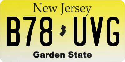 NJ license plate B78UVG
