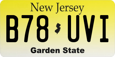 NJ license plate B78UVI