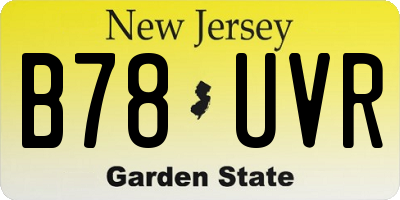 NJ license plate B78UVR
