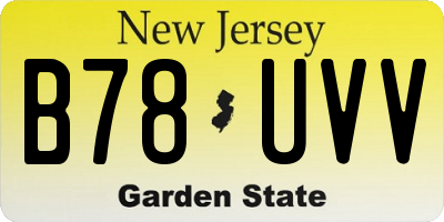 NJ license plate B78UVV