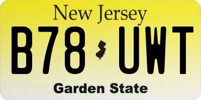 NJ license plate B78UWT