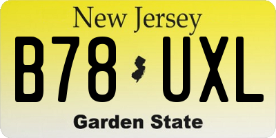 NJ license plate B78UXL