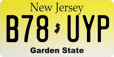 NJ license plate B78UYP