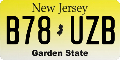 NJ license plate B78UZB
