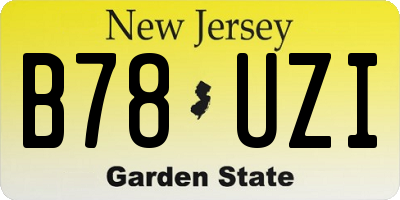 NJ license plate B78UZI