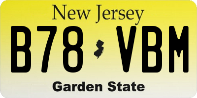 NJ license plate B78VBM