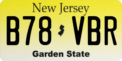 NJ license plate B78VBR
