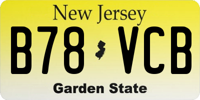 NJ license plate B78VCB