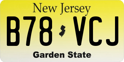 NJ license plate B78VCJ