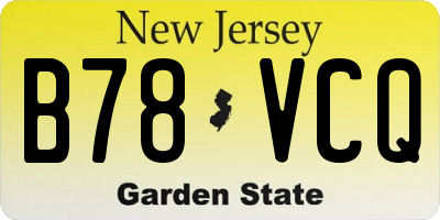 NJ license plate B78VCQ