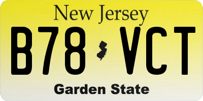 NJ license plate B78VCT