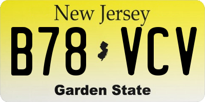 NJ license plate B78VCV