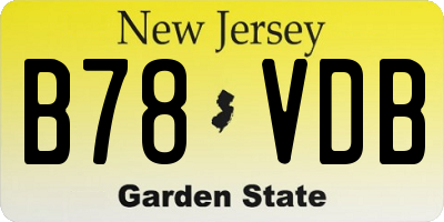 NJ license plate B78VDB