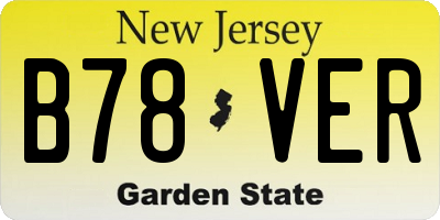 NJ license plate B78VER