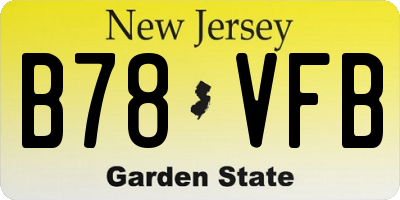 NJ license plate B78VFB