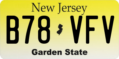 NJ license plate B78VFV