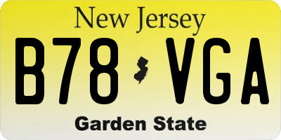 NJ license plate B78VGA