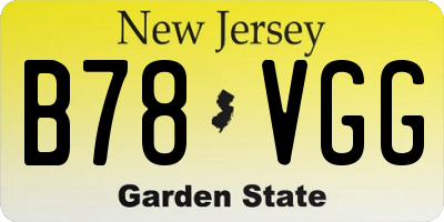 NJ license plate B78VGG