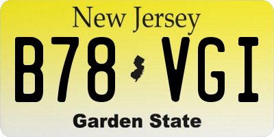 NJ license plate B78VGI