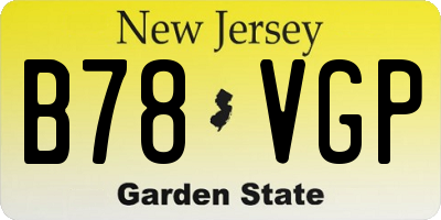 NJ license plate B78VGP