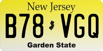 NJ license plate B78VGQ