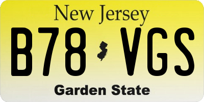 NJ license plate B78VGS