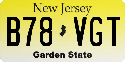 NJ license plate B78VGT