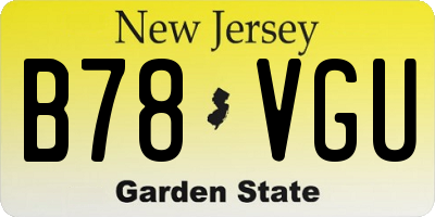 NJ license plate B78VGU