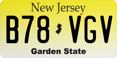 NJ license plate B78VGV