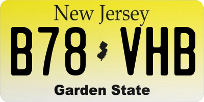 NJ license plate B78VHB