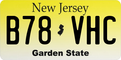 NJ license plate B78VHC